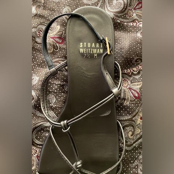 Stuart Weitzman Bronze Strappy Knotted Elegant Sandals 7.5 - Picture 10 of 15